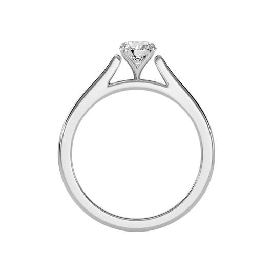Super Classic Solitaire Ring In 925 Sterling Silver - Two