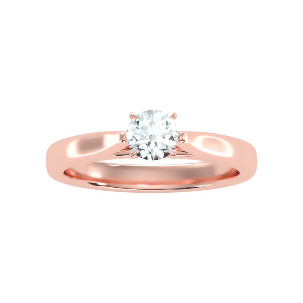 Super Classic Solitaire Ring In 925 Sterling Silver - Seven