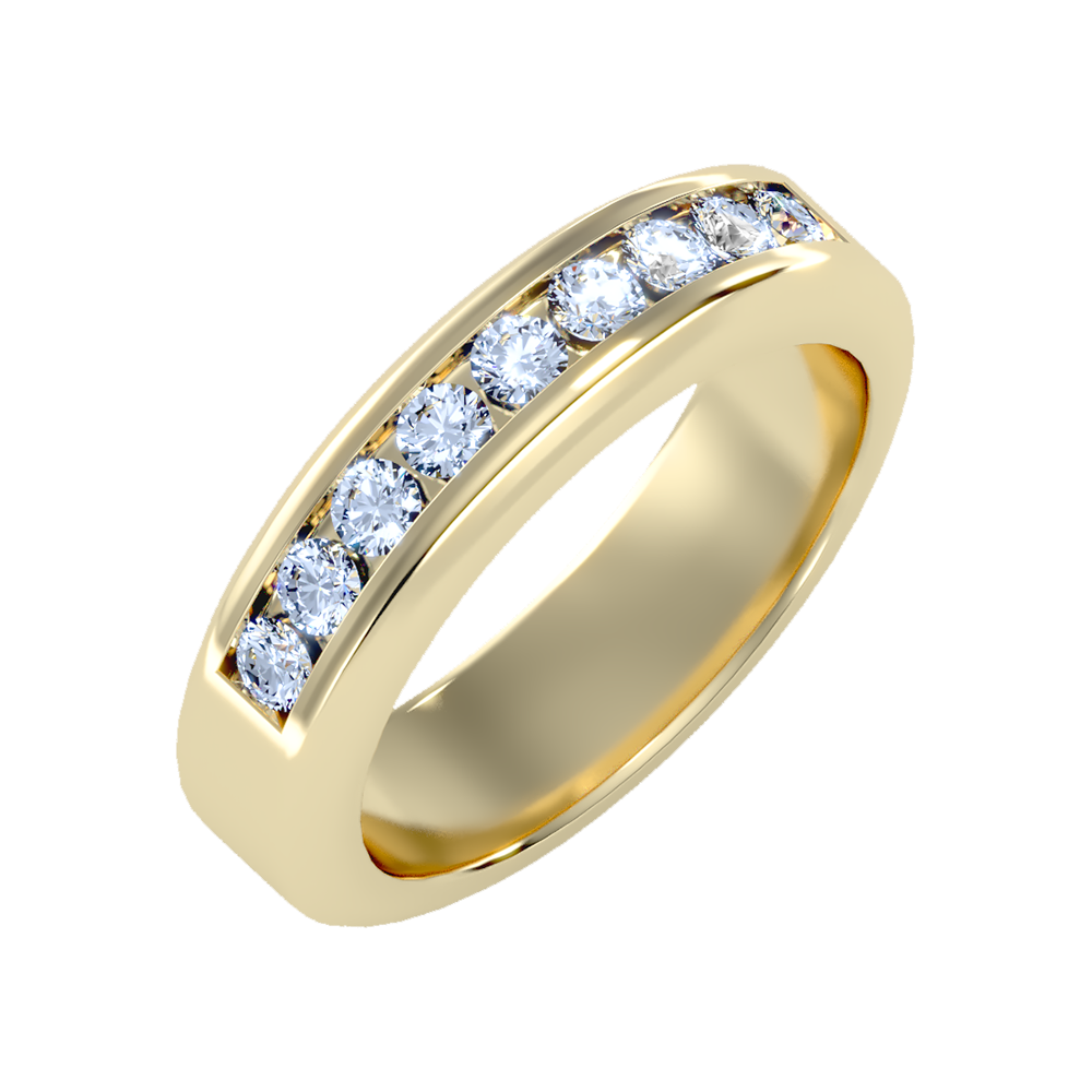 Supreme Men's Broad Band Ring In 925 Sterling Silver - Nine