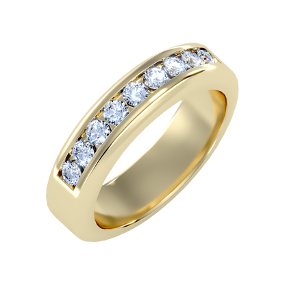 Supreme Men's Broad Band Ring In 925 Sterling Silver - Nine