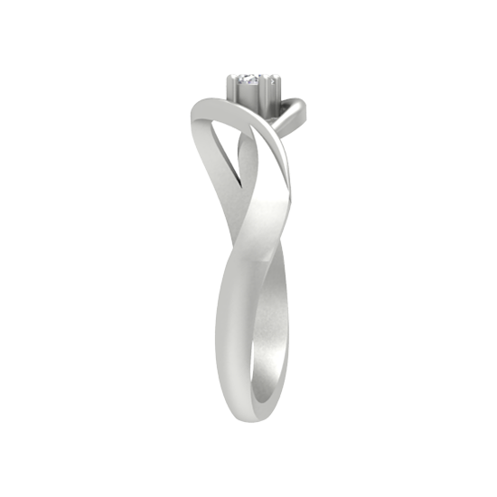 Swirl Single Stone Ring - Seven