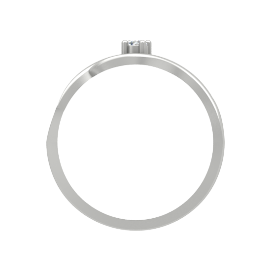 Swirl Single Stone Ring - Eight