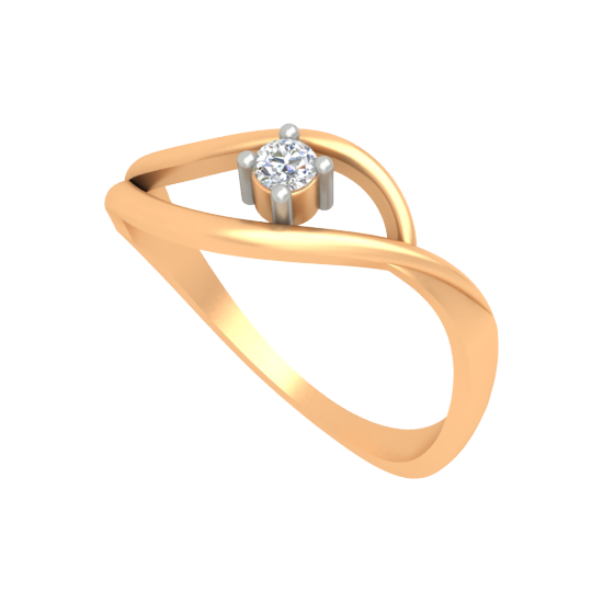 Swirl Single Stone Ring - Nine