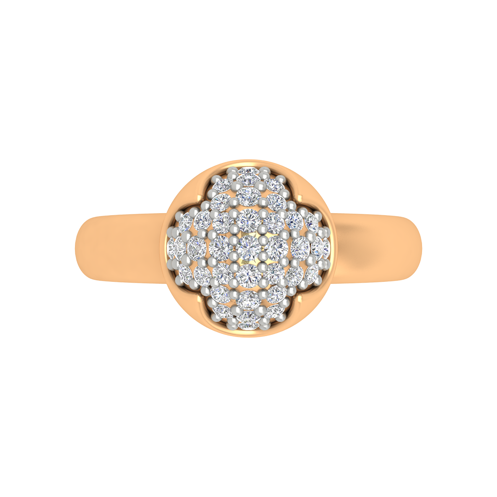 Swirl Tuilp Mesh Ring - Ten