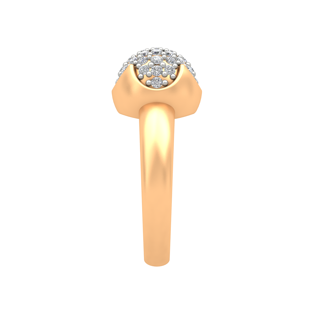 Swirl Tuilp Mesh Ring In 925 Sterling Silver - Eleven