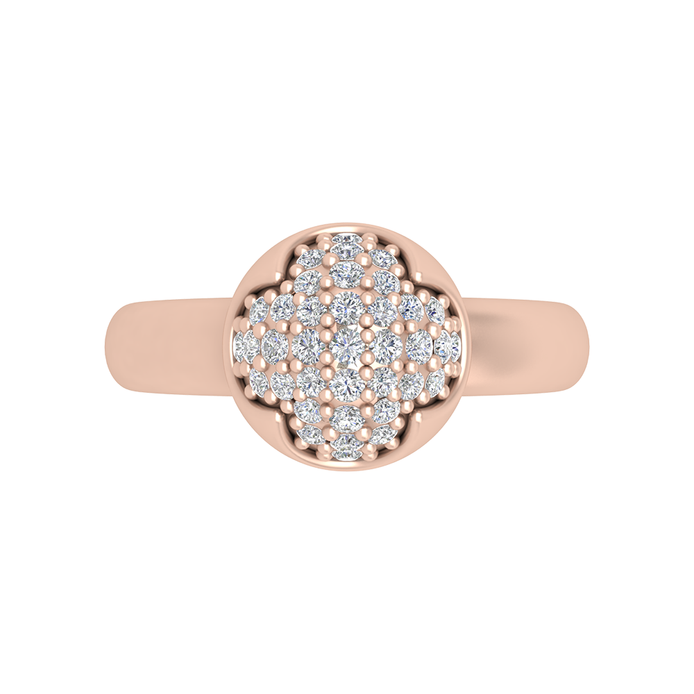 Swirl Tuilp Mesh Ring In 925 Sterling Silver - Two