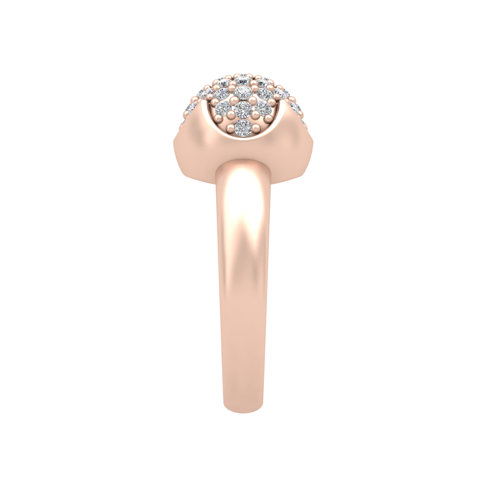 Swirl Tuilp Mesh Ring - Three