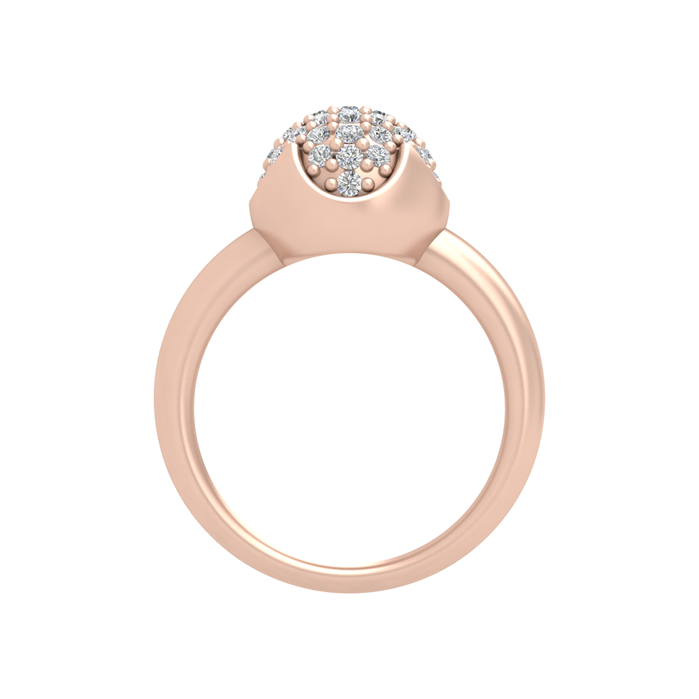Swirl Tuilp Mesh Ring - Four