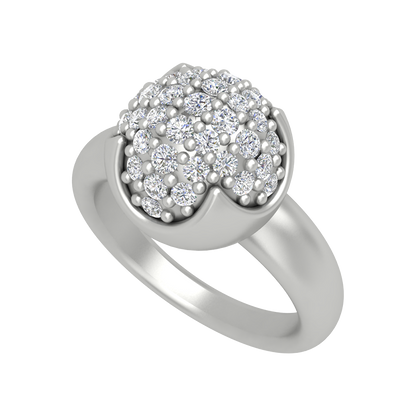 Swirl Tuilp Mesh Ring - Five