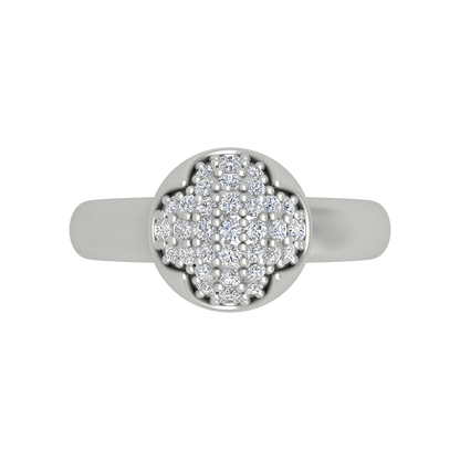 Swirl Tuilp Mesh Ring In 925 Sterling Silver - Six