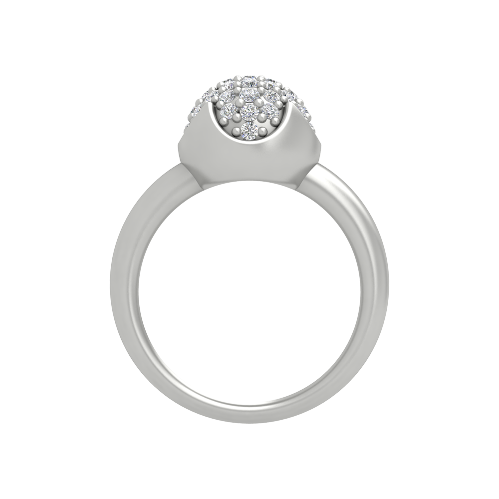 Swirl Tuilp Mesh Ring In 925 Sterling Silver - Eight
