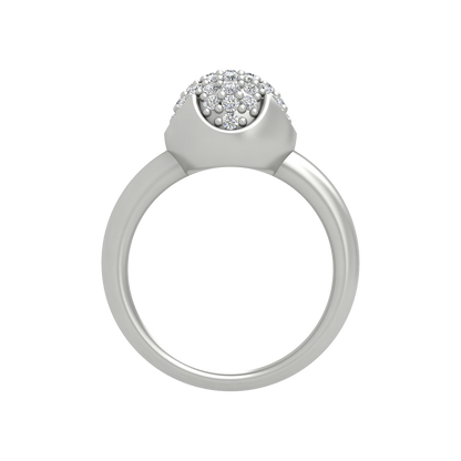 Swirl Tuilp Mesh Ring In 925 Sterling Silver - Eight