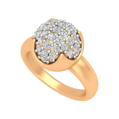 Swirl Tuilp Mesh Ring In 925 Sterling Silver - Nine
