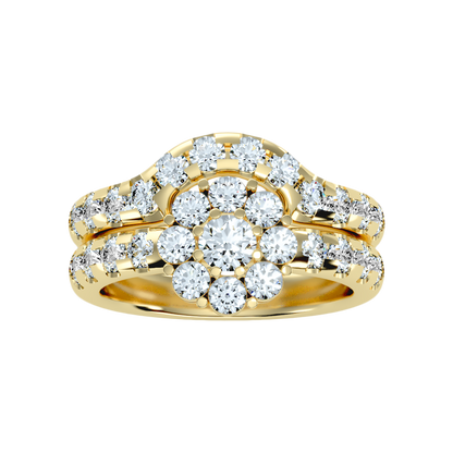 Talisman Bridal Ring Set In 925 Sterling Silver - Ten