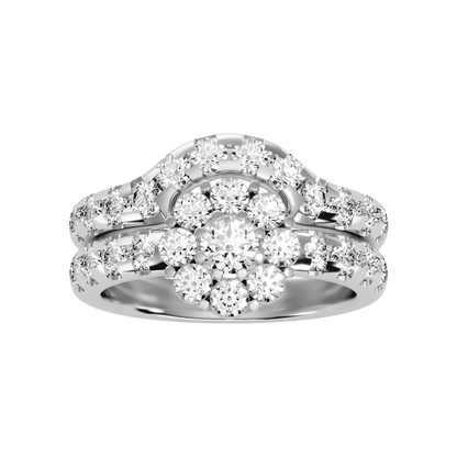 Talisman Bridal Ring Set In 925 Sterling Silver - Two