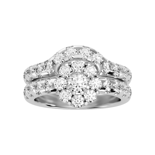 Talisman Bridal Ring Set In 925 Sterling Silver - Two