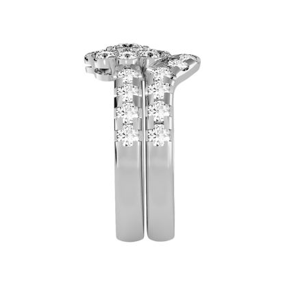 Talisman Bridal Ring Set In 925 Sterling Silver - Four