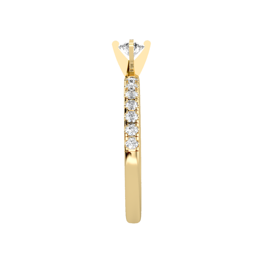 Tangled Solitaire Ring In 925 Sterling Silver - Eleven