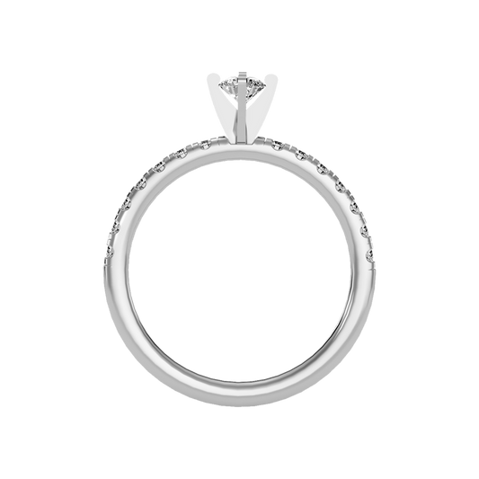 Tangled Solitaire Ring In 925 Sterling Silver - Two