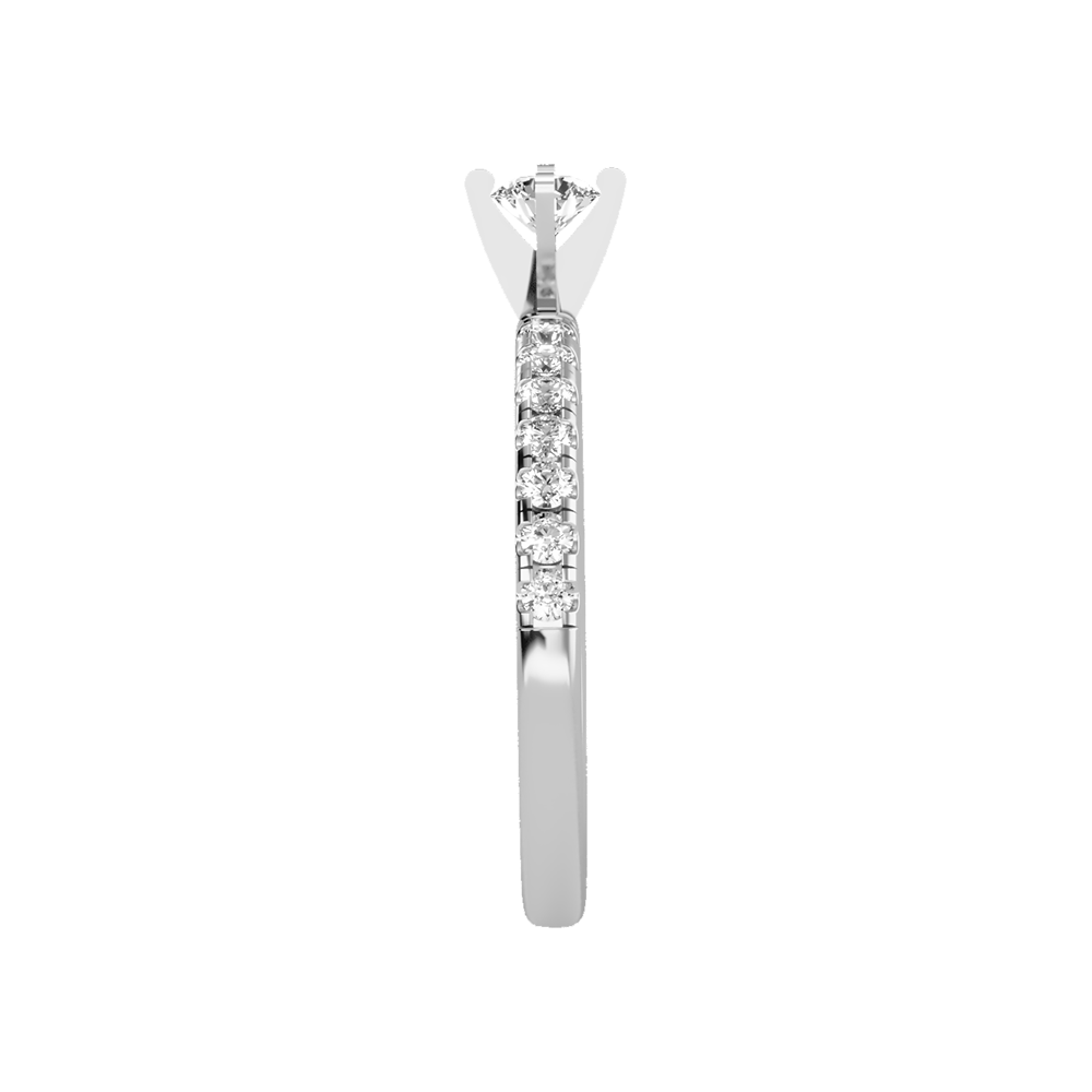 Tangled Solitaire Ring In 925 Sterling Silver - Four