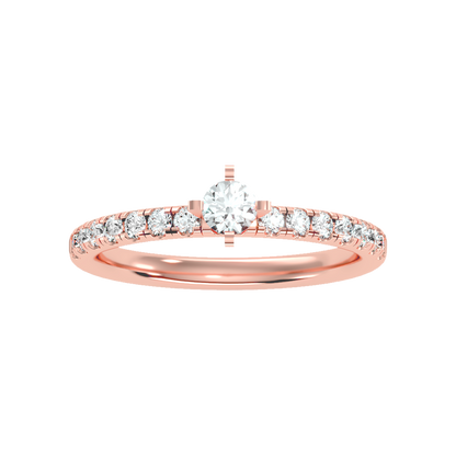 Tangled Solitaire Ring In 925 Sterling Silver - Seven