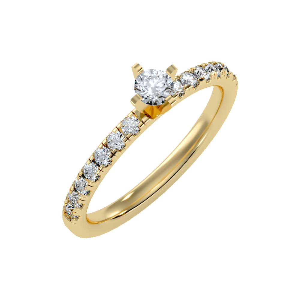 Tangled Solitaire Ring - Nine
