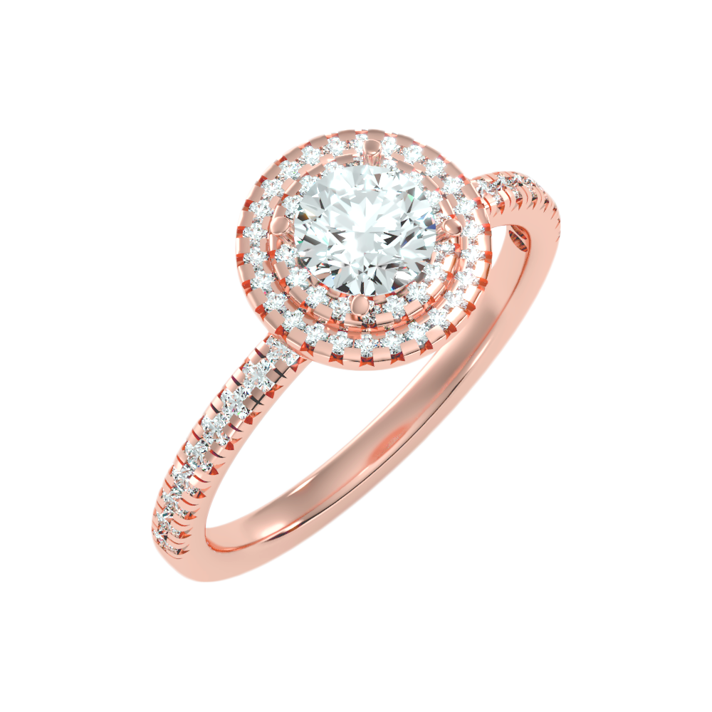Terrific Halo Diamond Ring - Seven
