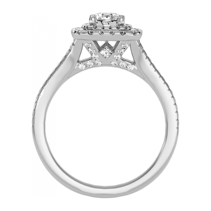 The Admirable Halo Ring In 925 Sterling Silver - One