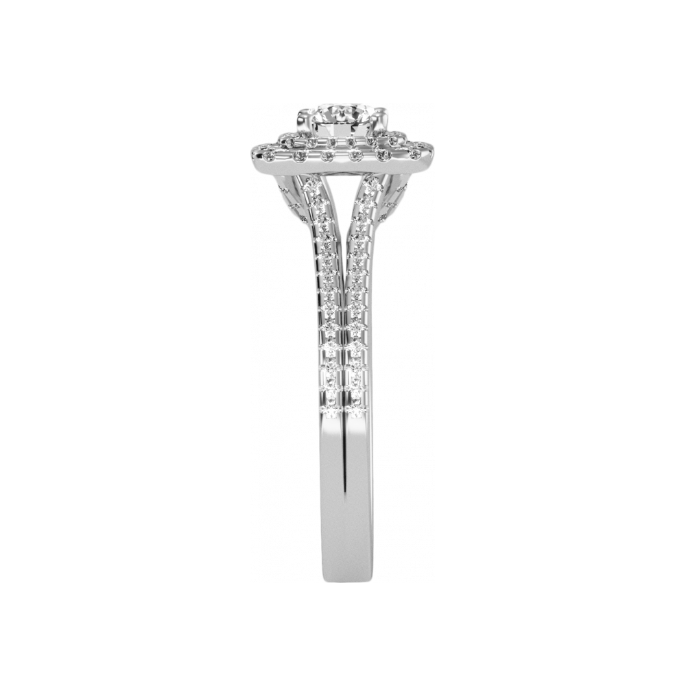 The Admirable Halo Ring In 925 Sterling Silver - Three