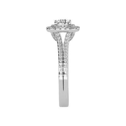 The Admirable Halo Ring In 925 Sterling Silver - Three