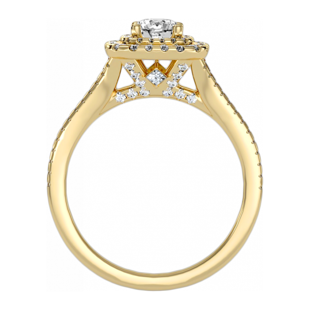 The Admirable Halo Ring In 925 Sterling Silver - Five