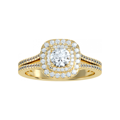 The Admirable Halo Ring In 925 Sterling Silver - Eight
