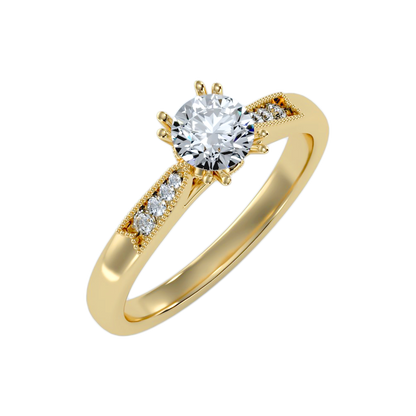 The Asombrosa Solitaire Ring In 925 Sterling Silver - Six