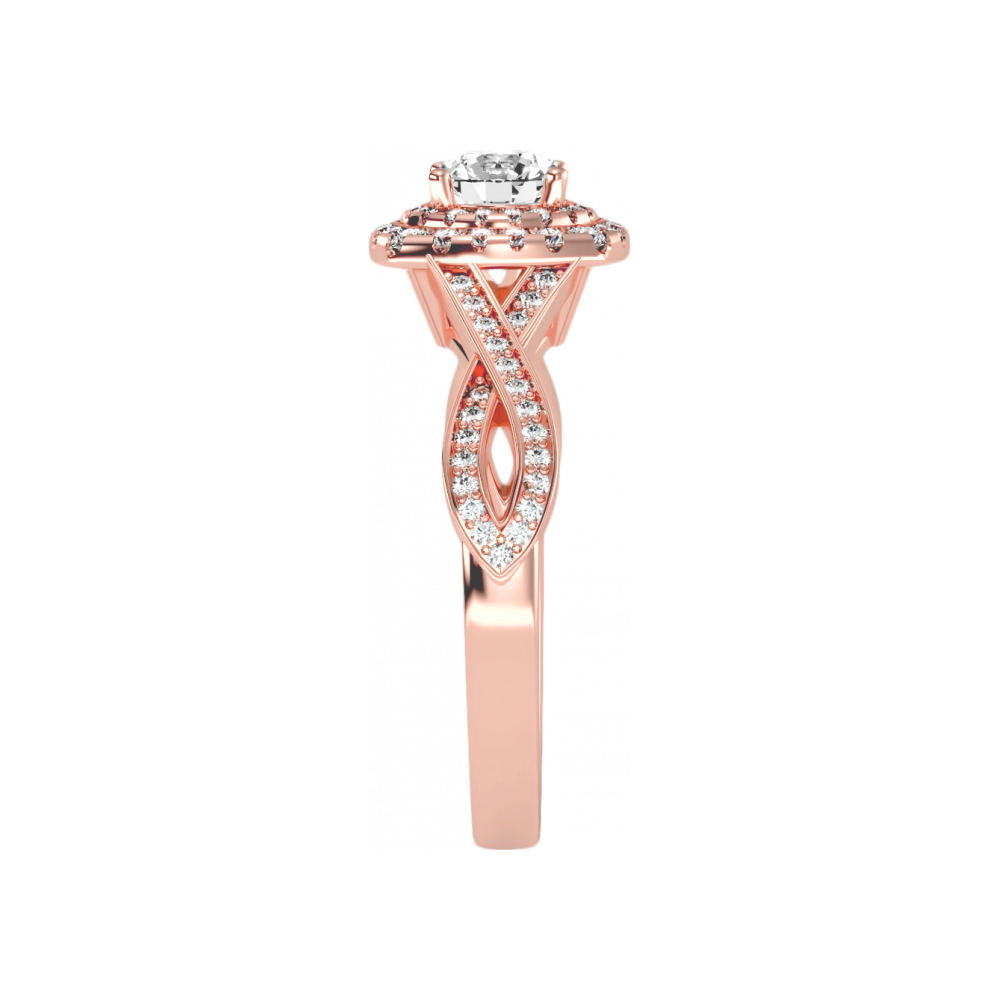The Attractive Halo Ring In 925 Sterling Silver - Eleven