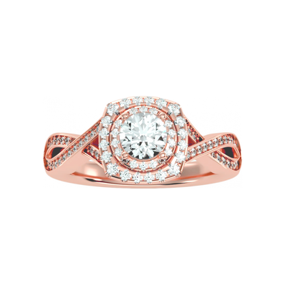 The Attractive Halo Ring In 925 Sterling Silver - Twelve