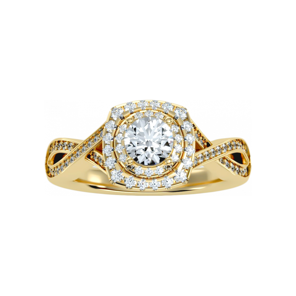 The Attractive Halo Ring In 925 Sterling Silver - Eight