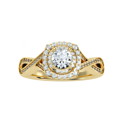 The Attractive Halo Ring In 925 Sterling Silver - Eight