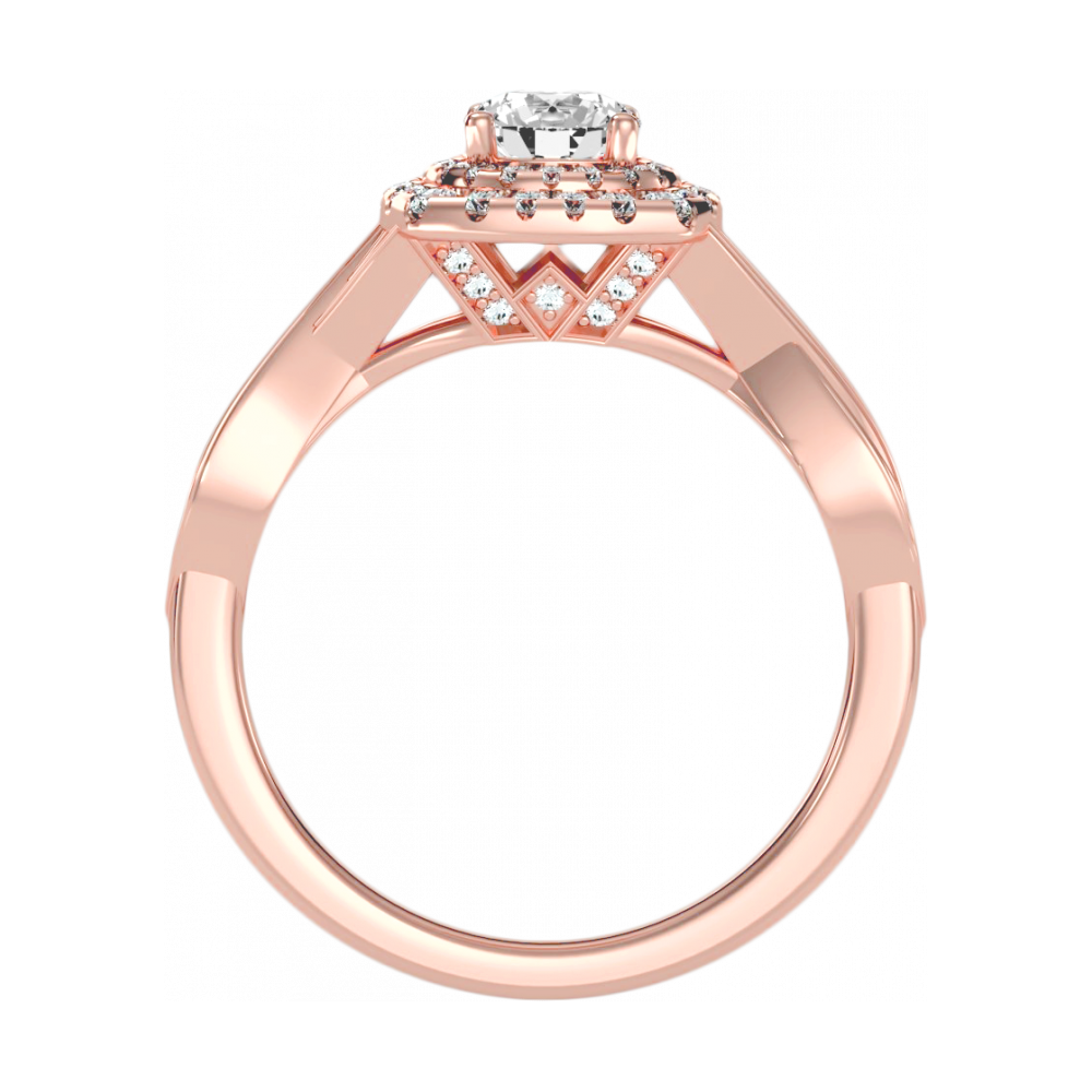 The Attractive Halo Ring In 925 Sterling Silver - Nine