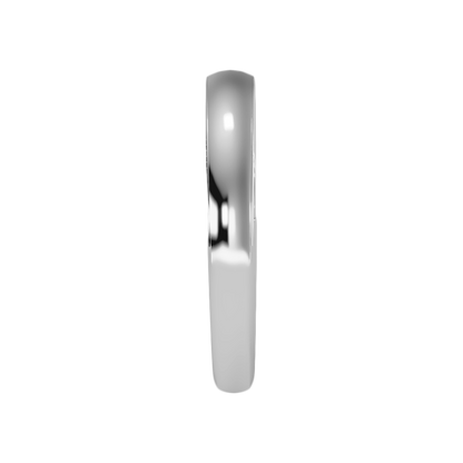 The Beautiful Sleek Wedding Band In 925 Sterling Silver - Three