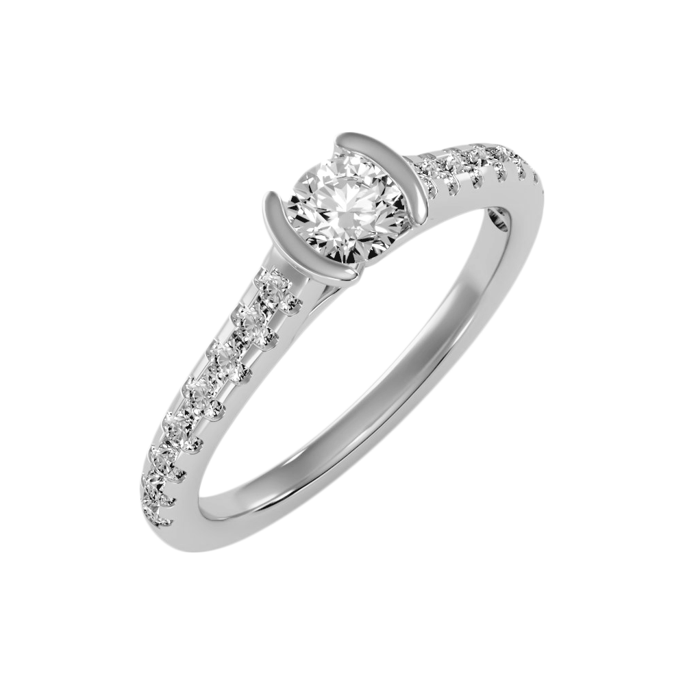 The Bonita Single Stone Ring In 925 Sterling Silver - Two
