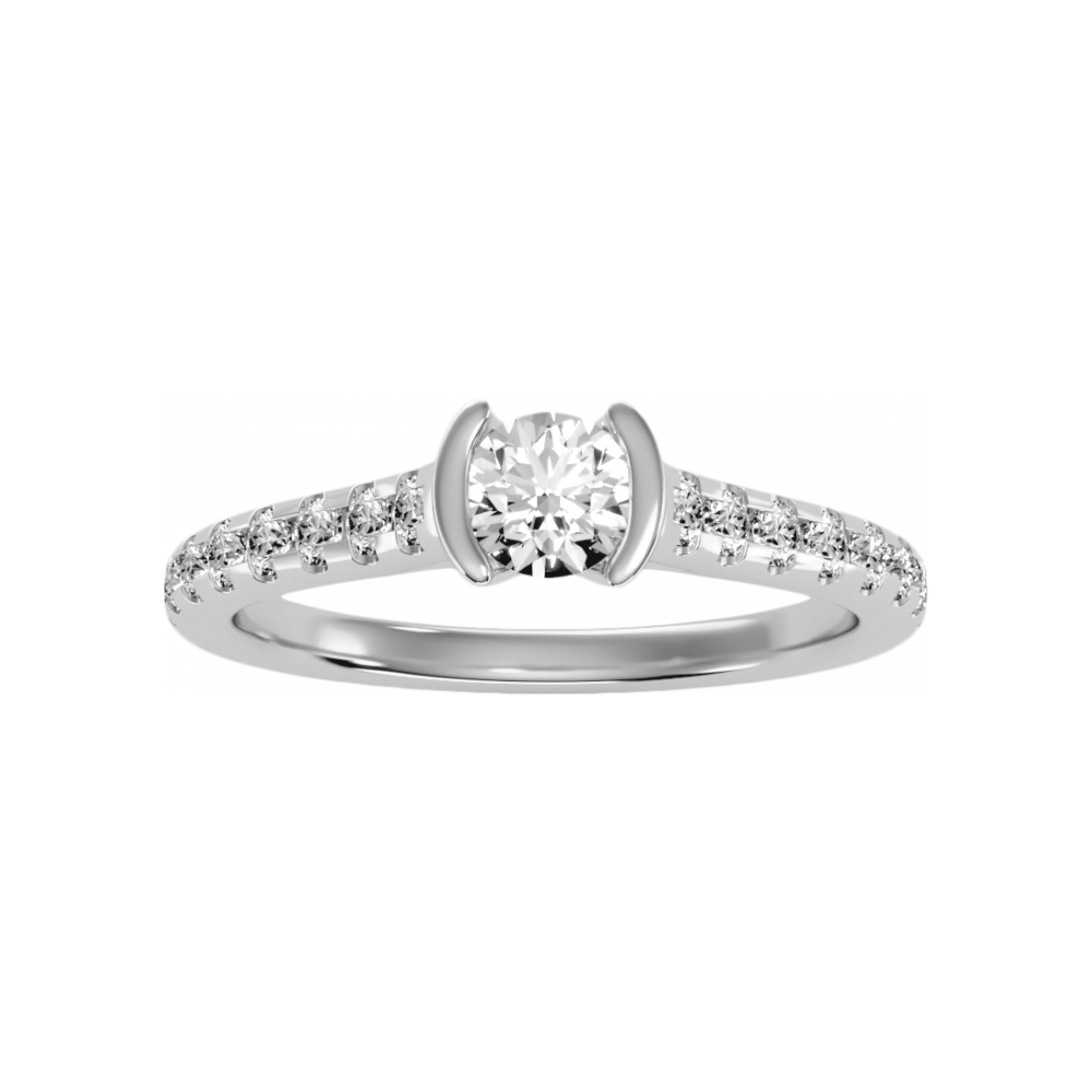 The Bonita Single Stone Ring In 925 Sterling Silver - Four