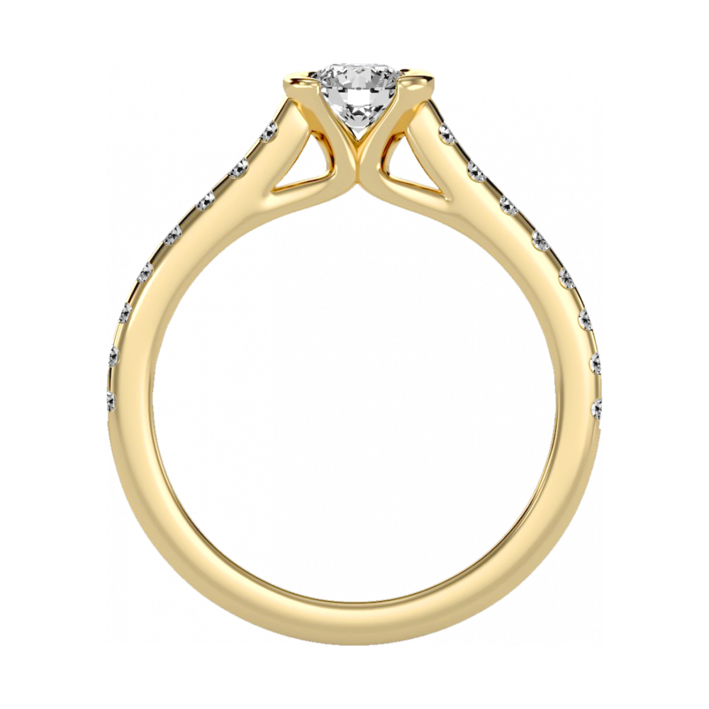 The Bonita Single Stone Ring In 925 Sterling Silver - Five