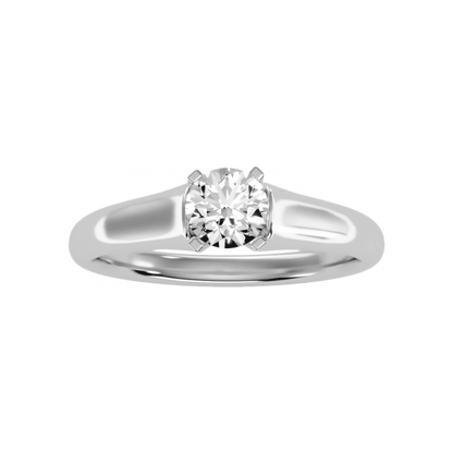 The Brilliant And Selfless Solitaire Ring In 925 Sterling Silver - Four