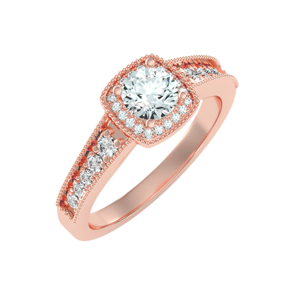 The Captivating Halo Ring In 925 Sterling Silver - Ten