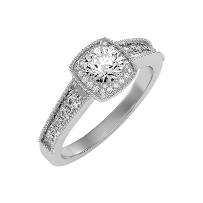 The Captivating Halo Ring In 925 Sterling Silver - Two
