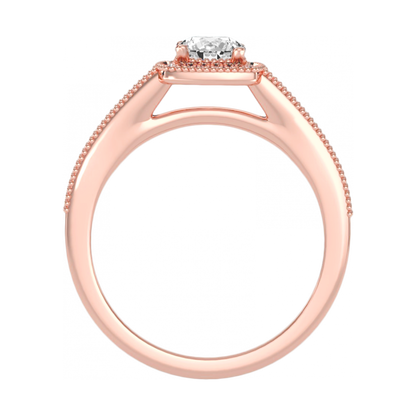 The Captivating Halo Ring In 925 Sterling Silver - Nine
