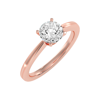 The Charming Solitaire Ring In 925 Sterling Silver - Ten