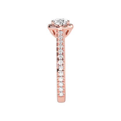 The Classy Halo Ring In 925 Sterling Silver - Eleven