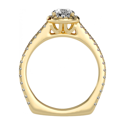 The Classy Halo Ring In 925 Sterling Silver - Five