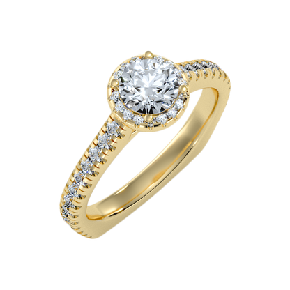 The Classy Halo Ring In 925 Sterling Silver - Six